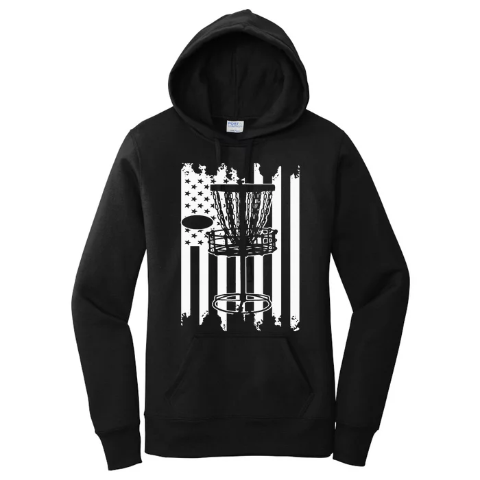 Disc Golf Usa Flag Women's Pullover Hoodie