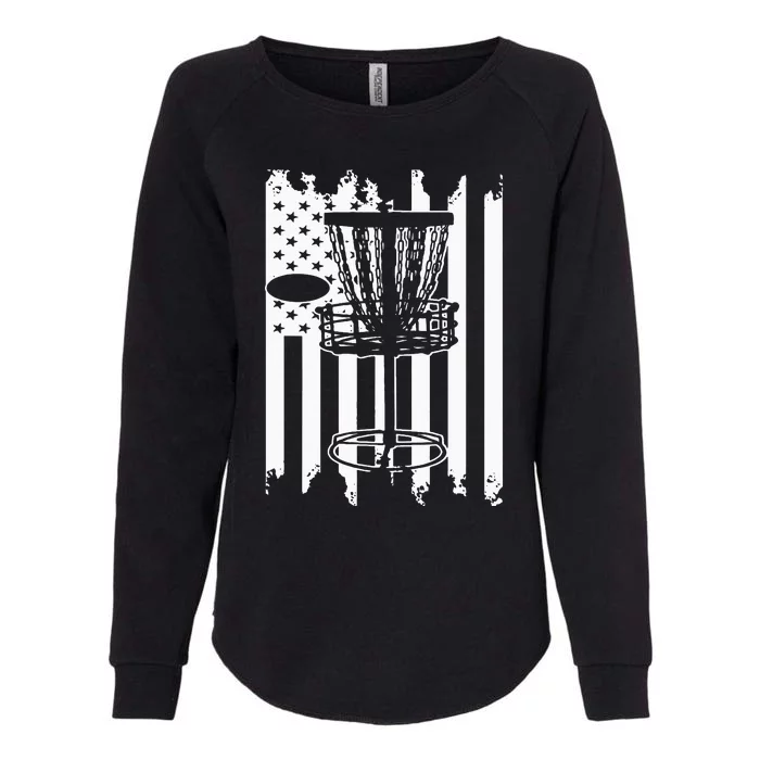 Disc Golf Usa Flag Womens California Wash Sweatshirt