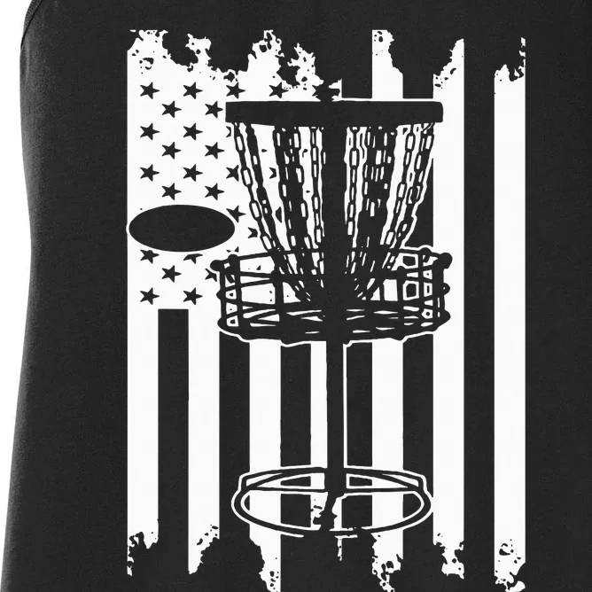 Disc Golf Usa Flag Women's Racerback Tank