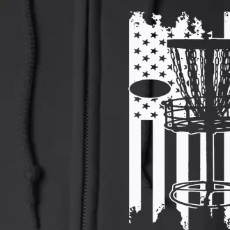 Disc Golf Usa Flag Full Zip Hoodie