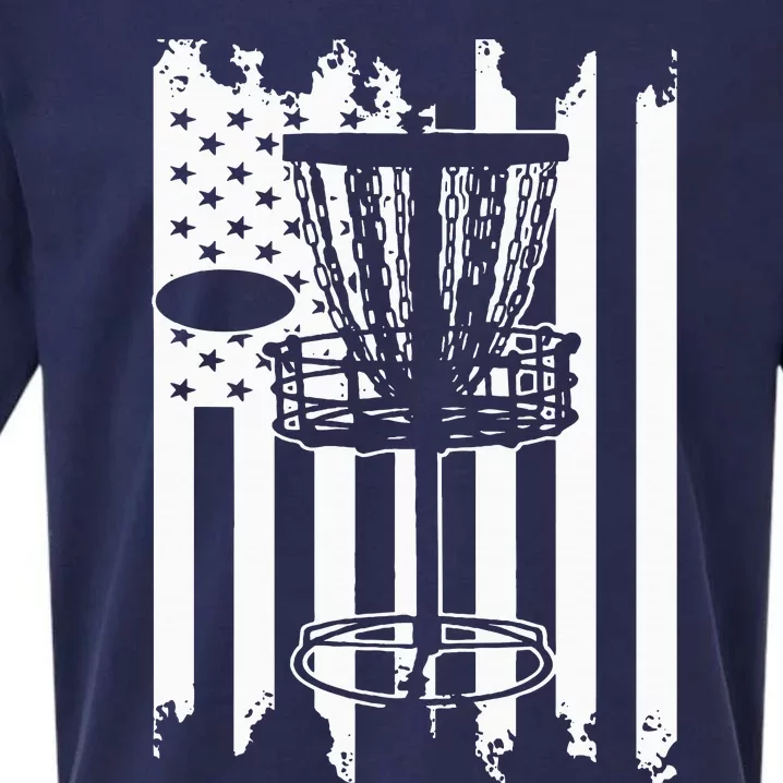 Disc Golf Usa Flag Sueded Cloud Jersey T-Shirt