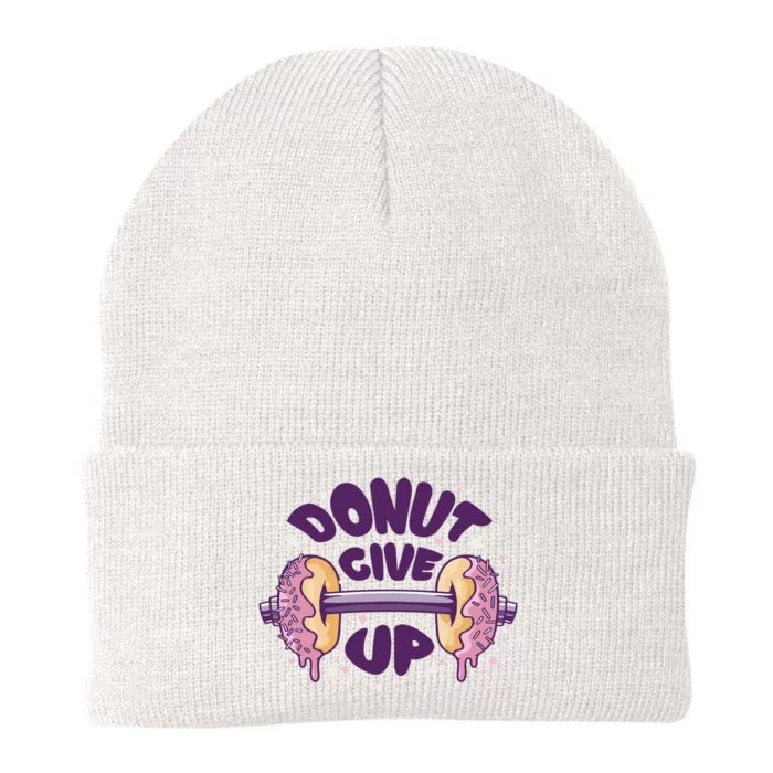 Donut Give Up Weightlifting Fitness Funny Knit Cap Winter Beanie