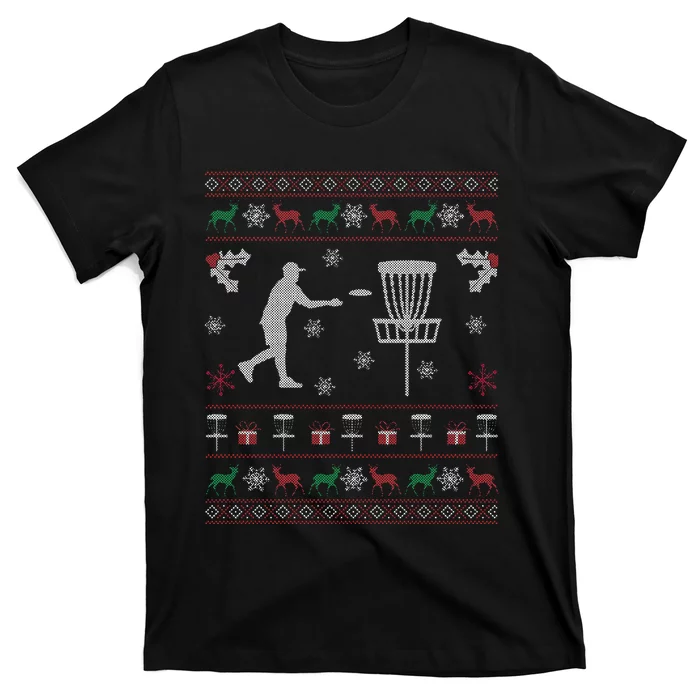 Disc Golf Ugly Christmas Gift for Disc Golf Player T-Shirt