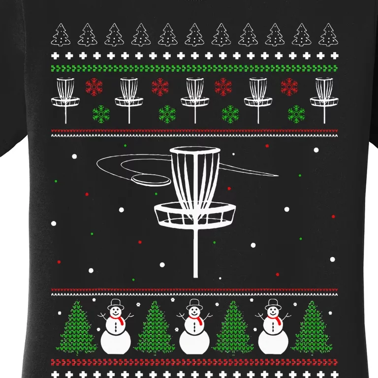 Disc Golf Ugly Christmas Sweater Pajama Women's T-Shirt