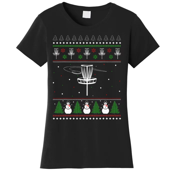 Disc Golf Ugly Christmas Sweater Pajama Women's T-Shirt