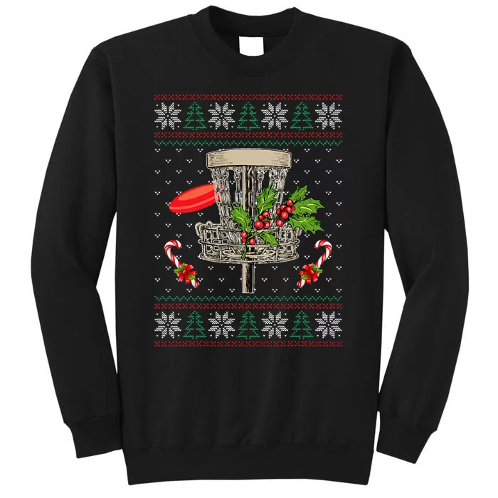 Disc Golf Ugly Christmas Pajama Xmas Funny Tall Sweatshirt