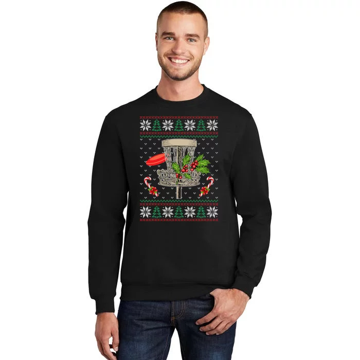 Disc Golf Ugly Christmas Pajama Xmas Funny golf player Sweatshirt