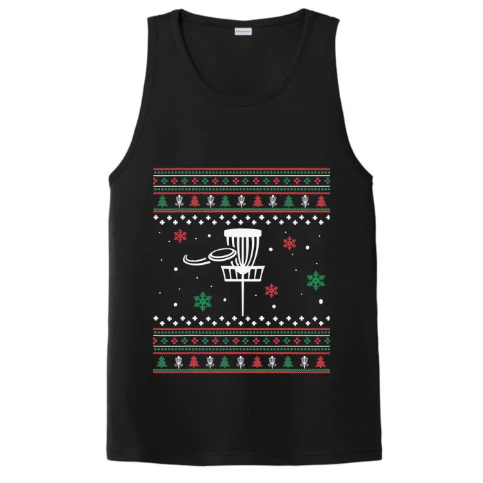 Disc Golf Ugly Christmas Pajama Xmas Gifts for golf Performance Tank