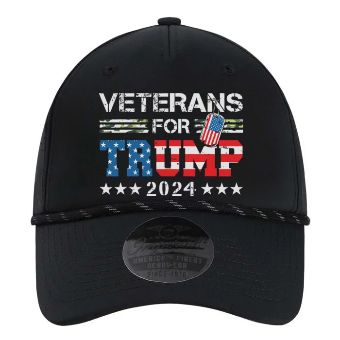 Dad Grandpa Veterans For Trump 2024 American Flag Camo Performance The Dyno Cap