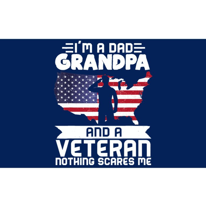 Dad Grandpa Veteran Nothing Scares Patriotic Veterans Day Bumper Sticker