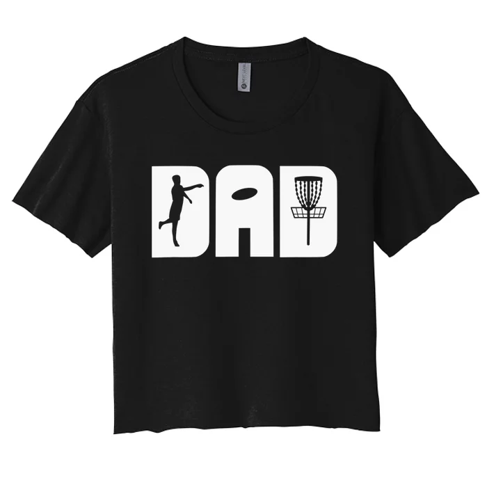 Disc Golf Vintage Funny Disc Golfing Dad Lover Player Gift Women's Crop Top Tee