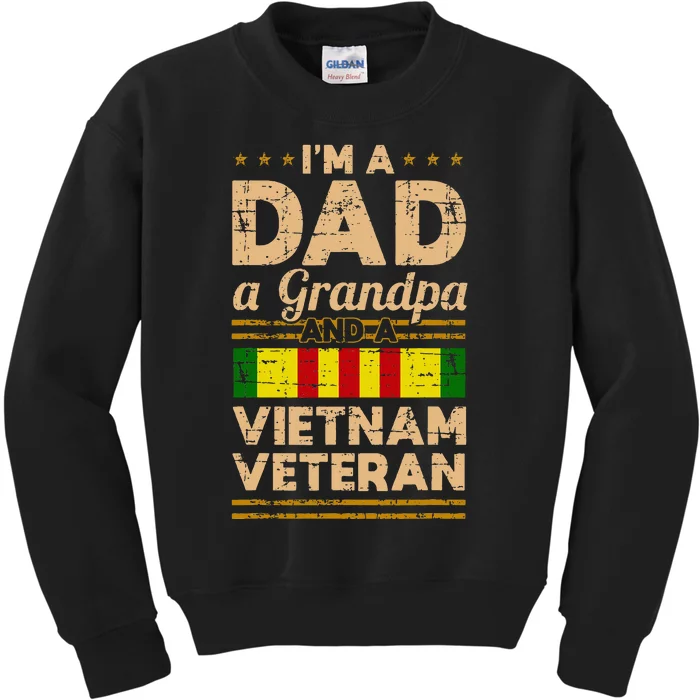 Dad Grandpa Vietnam Veteran Vintage Gift Kids Sweatshirt