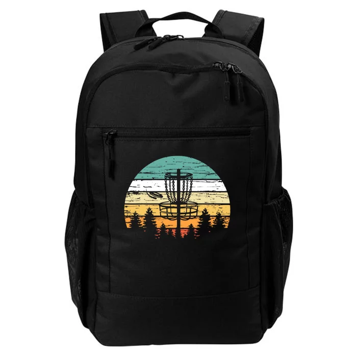 Disc Golf Vintage Sunset Daily Commute Backpack