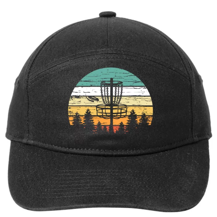 Disc Golf Vintage Sunset 7-Panel Snapback Hat