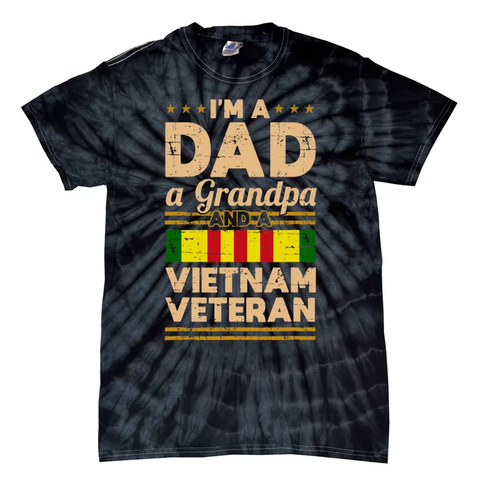 Dad Grandpa Vietnam Veteran VintageS Gift Tie-Dye T-Shirt