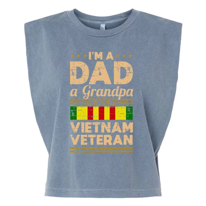 Dad Grandpa Vietnam Veteran Vintage Gift Garment-Dyed Women's Muscle Tee