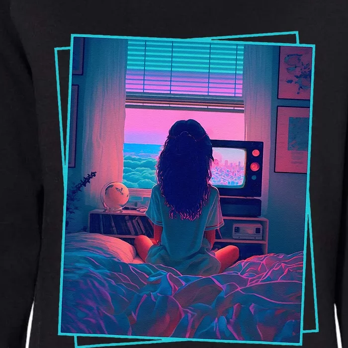 Dreamy Girl Vaporwave Anime Chill 90s Ethereal Alt Aesthetic Womens California Wash Sweatshirt