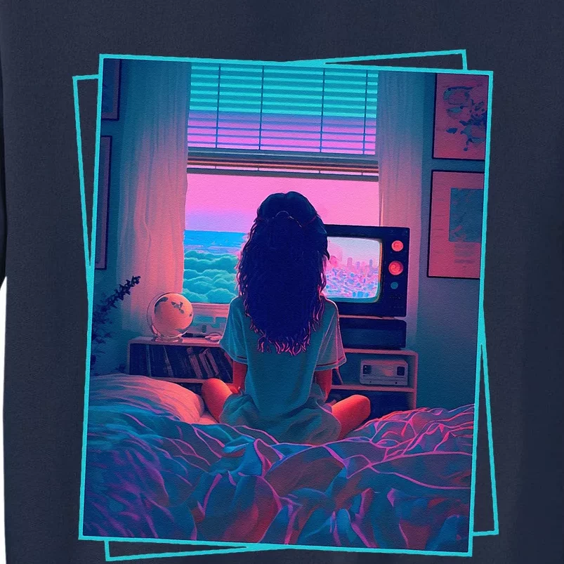 Dreamy Girl Vaporwave Anime Chill 90s Ethereal Alt Aesthetic Tall Sweatshirt