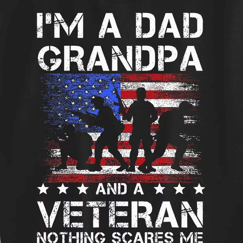 Dad Grandpa Veteran Nothing Scares Fathers Day Kids Sweatshirt