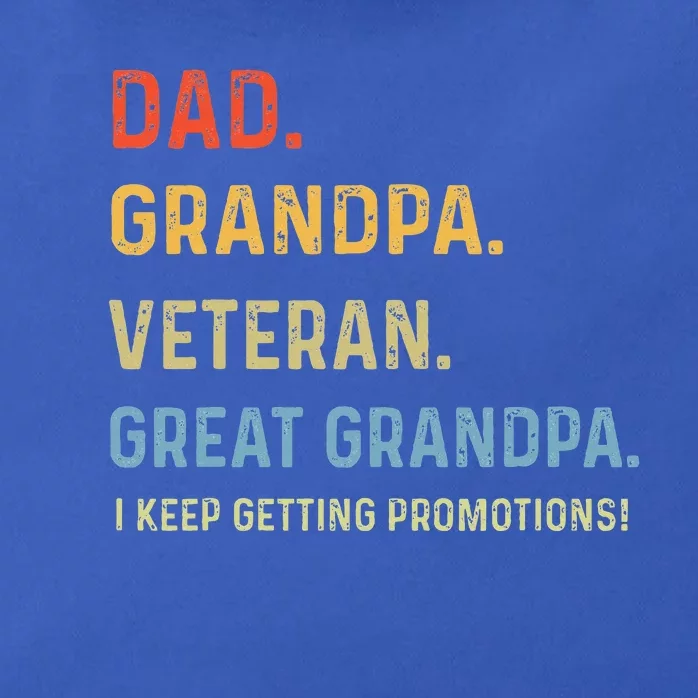 Dad Grandpa Veteran Great Grandpa From Grandkids Zip Tote Bag