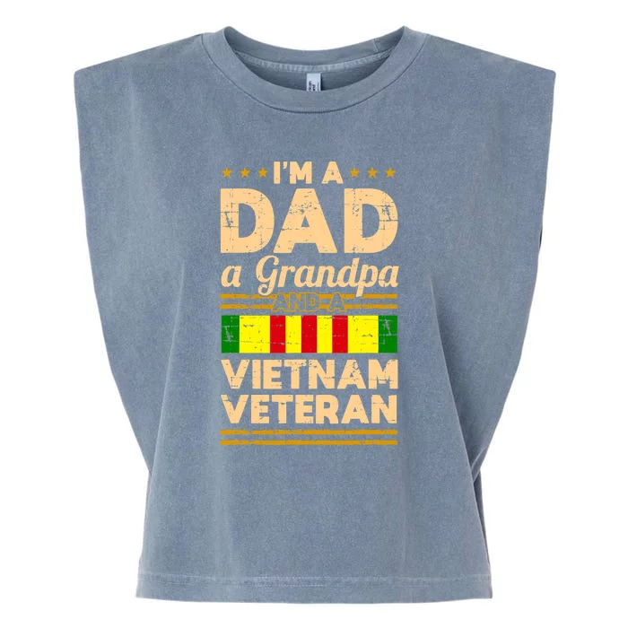 Dad Grandpa Vietnam Veteran Vintage Garment-Dyed Women's Muscle Tee