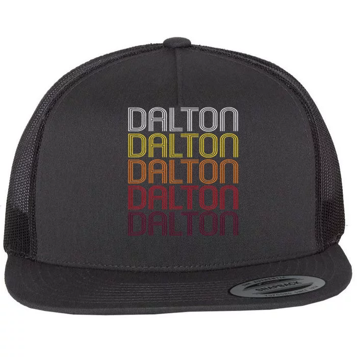 Dalton Ga Vintage Style Georgia Flat Bill Trucker Hat