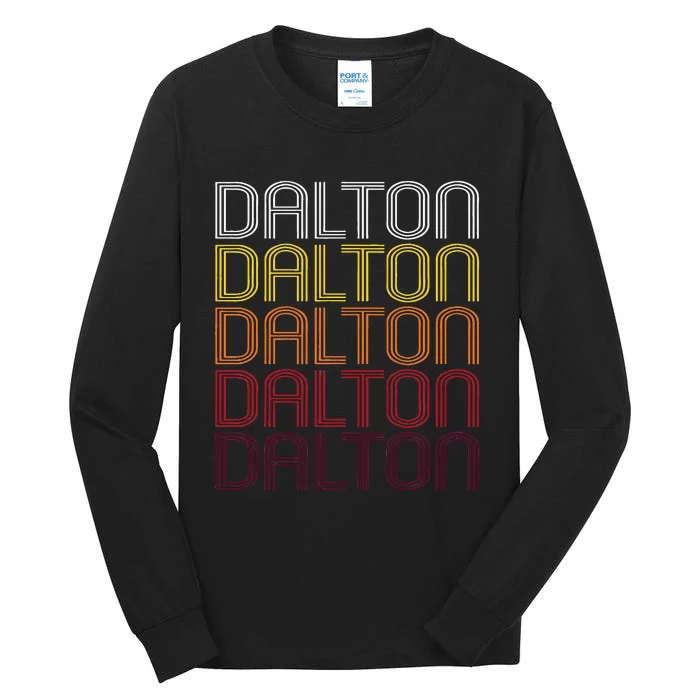 Dalton Ga Vintage Style Georgia Tall Long Sleeve T-Shirt