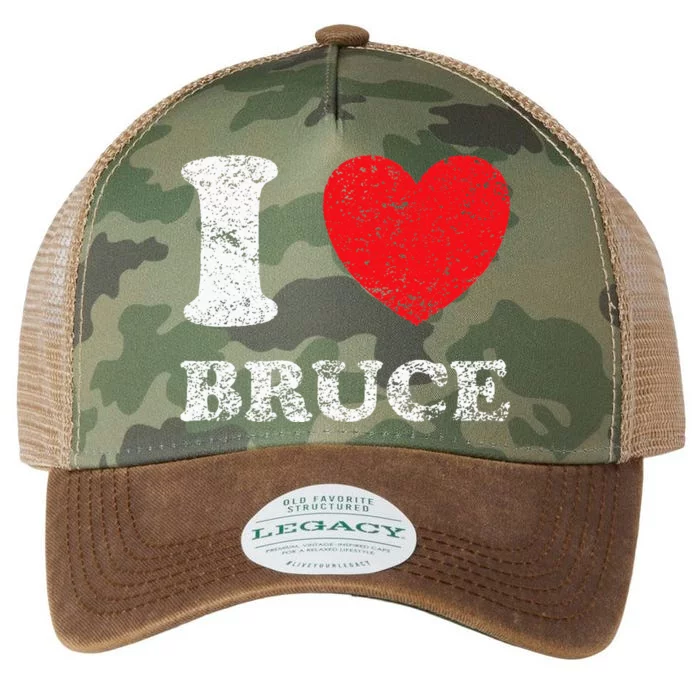 Distressed Grunge Worn Out Style I Love Bruce Legacy Tie Dye Trucker Hat