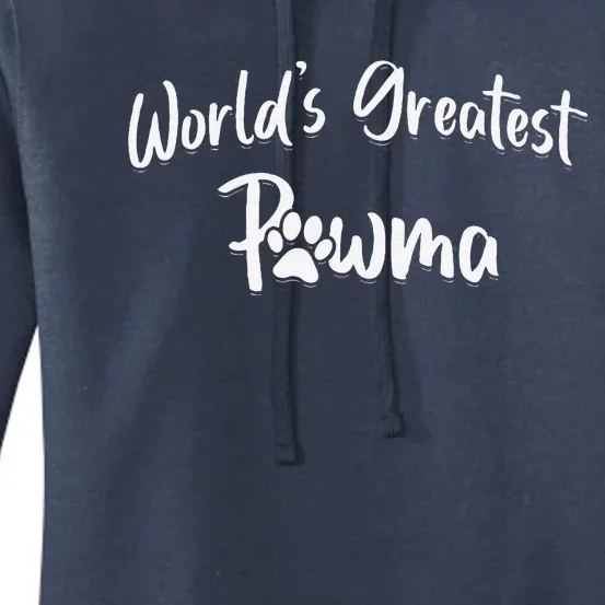 Dog Grandma Worlds Greatest Pawma Mothers Day Gifts Women's Pullover Hoodie