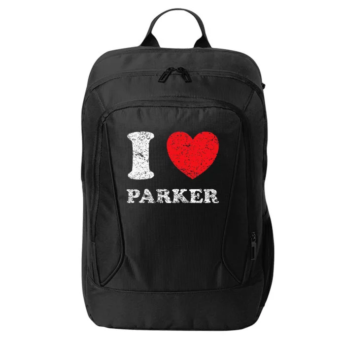 Distressed Grunge Worn Out Style I Love Parker City Backpack