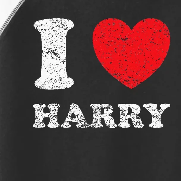 Distressed Grunge Worn Out Style I Love Harry Toddler Fine Jersey T-Shirt