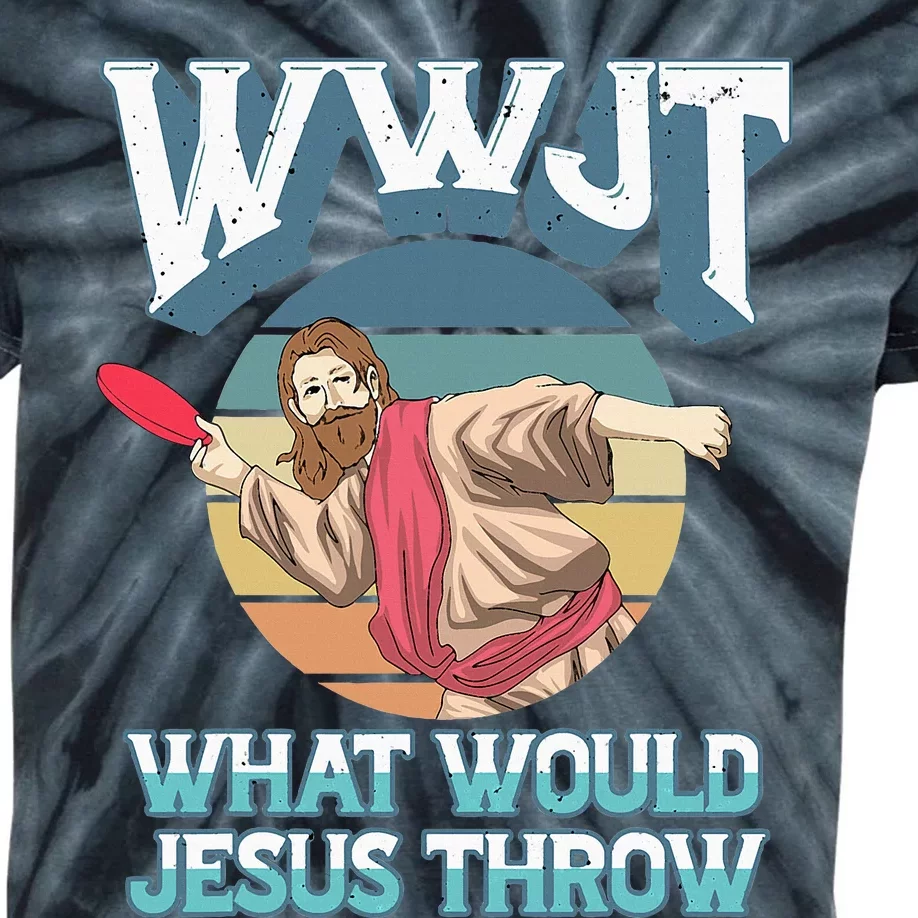 Disc Golf Wwjt What Would Jesus Throw Frisbee Golf Christian Kids Tie-Dye T-Shirt