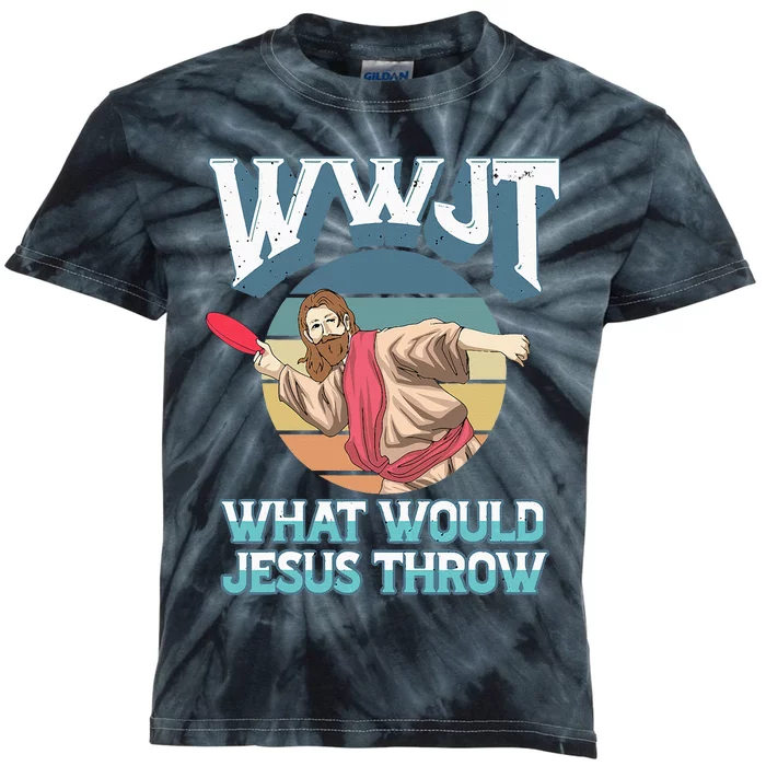 Disc Golf Wwjt What Would Jesus Throw Frisbee Golf Christian Kids Tie-Dye T-Shirt