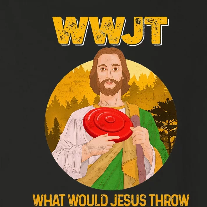 Disc Golf What Would Jesus Throw Frisbee Golf Toddler Long Sleeve Shirt