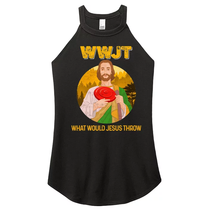 Disc Golf What Would Jesus Throw Frisbee Golf Women’s Perfect Tri Rocker Tank