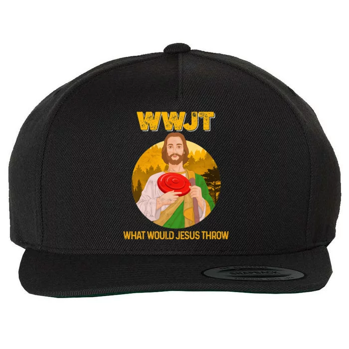 Disc Golf What Would Jesus Throw Frisbee Golf Wool Snapback Cap