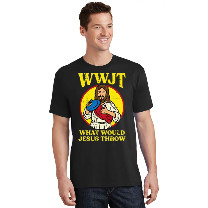 Disc Golf Wwjt What Would Jesus Throw Frisbee T-Shirt