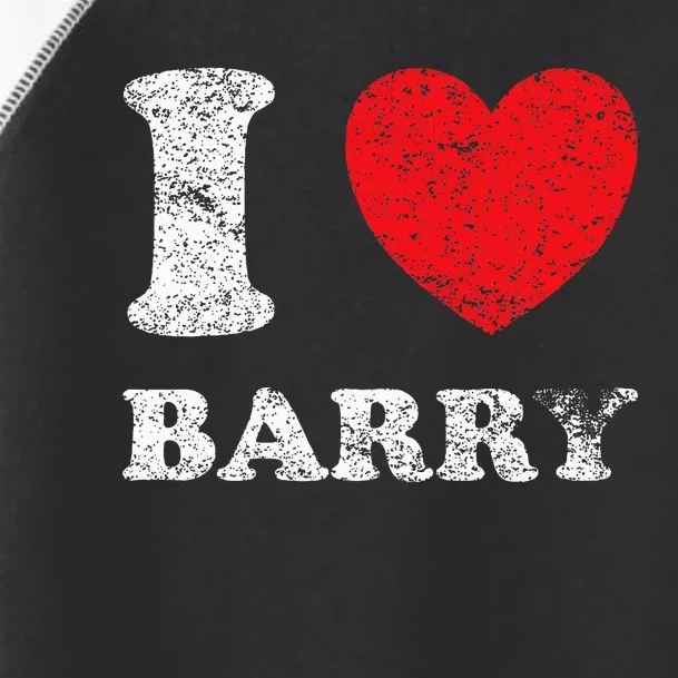 Distressed Grunge Worn Out Style I Love Barry Toddler Fine Jersey T-Shirt