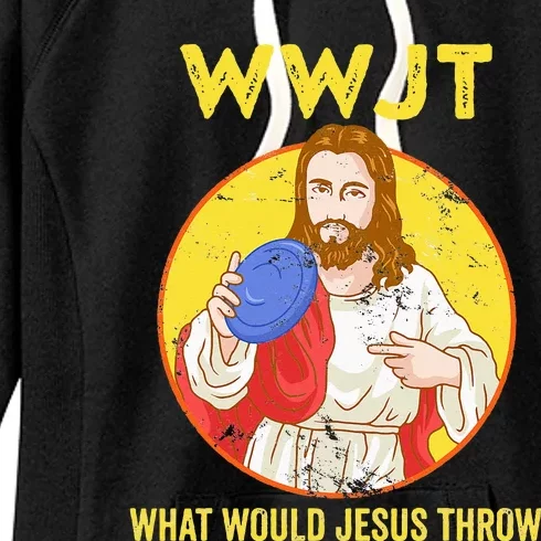 Disc Golf What Would Jesus Throw Frisbee Golf Women's Fleece Hoodie