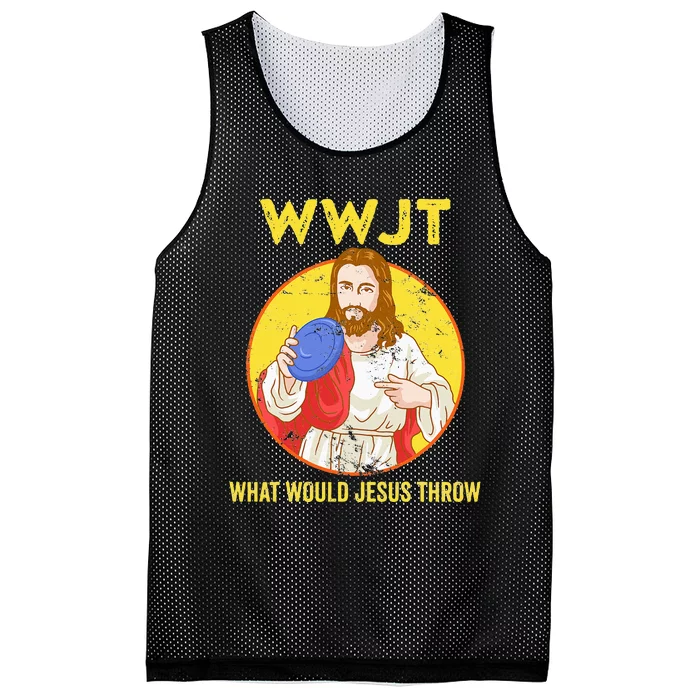 Disc Golf What Would Jesus Throw Frisbee Golf Mesh Reversible Basketball Jersey Tank