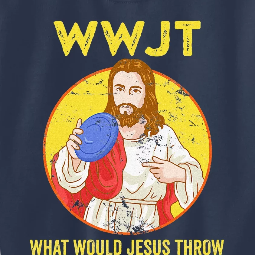 Disc Golf What Would Jesus Throw Frisbee Golf Kids Sweatshirt