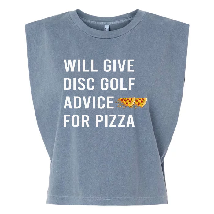 Disc Golf Will Give Advice For Pizza Garment-Dyed Women's Muscle Tee