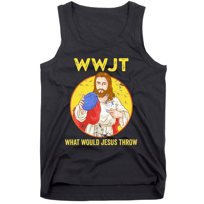 Disc Golf What Would Jesus Throw Frisbee Golf Tank Top