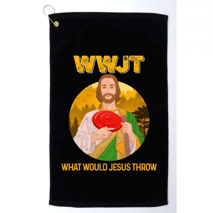 Disc Golf What Would Jesus Throw Frisbee Clothing Platinum Collection Golf Towel