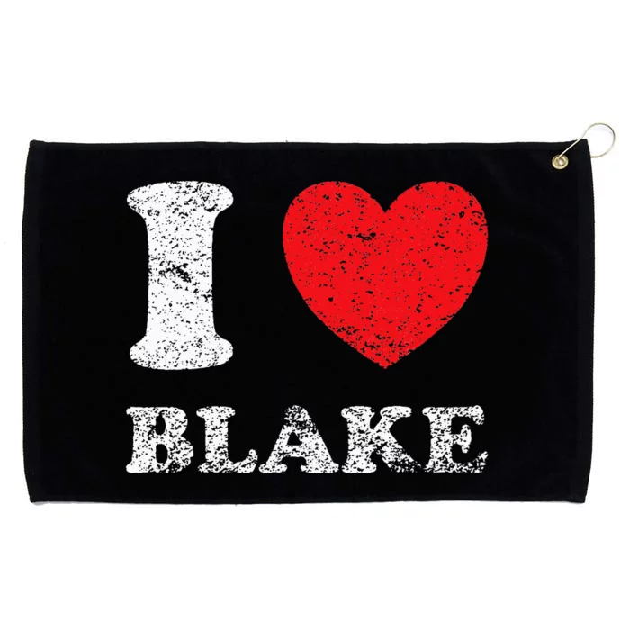 Distressed Grunge Worn Out Style I Love Blake Grommeted Golf Towel