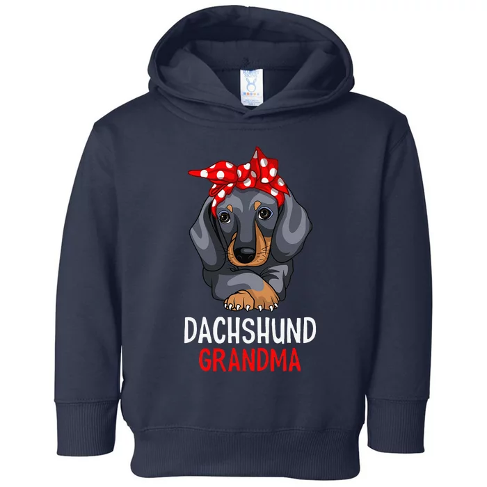 Dachshund Grandma Weenie Dog Lover Funny Weiner Dog Toddler Hoodie