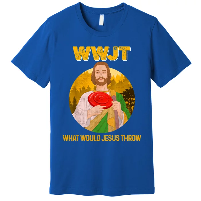 Disc Golf What Would Jesus Throw Frisbee Clothing For Men_women Premium T-Shirt