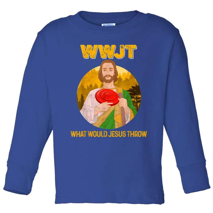 Disc Golf What Would Jesus Throw Frisbee Clothing For Men_women Toddler Long Sleeve Shirt