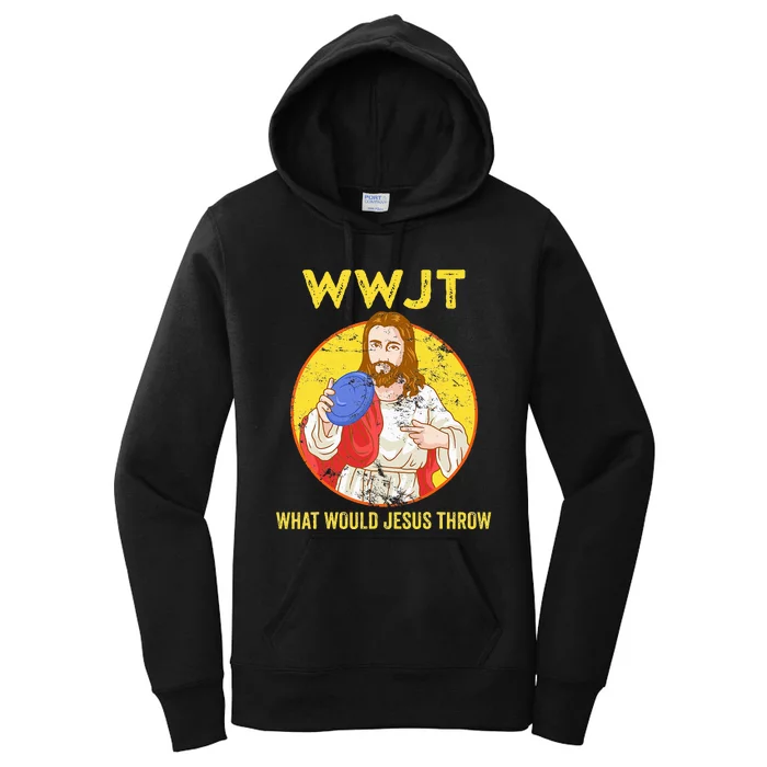 Disc Golf What Would Jesus Throw Frisbee Golf Women's Pullover Hoodie