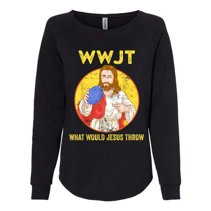 Disc Golf What Would Jesus Throw Frisbee Golf Womens California Wash Sweatshirt